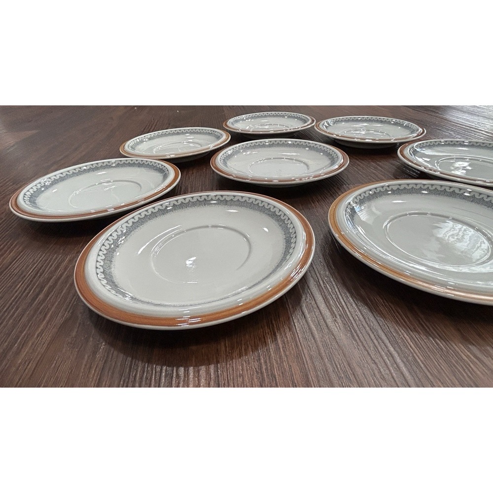 Goebel Burgund Flat 8 Pieces Saucer Marked Bavaria W Germany